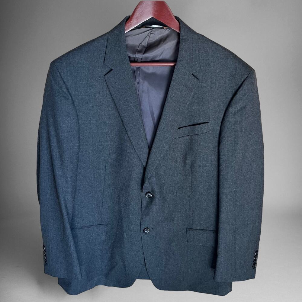 VTG Merona Wool Blend Blazer Jacket Colombia Made 46R Sports Coat Preppy Office - Picture 1 of 7